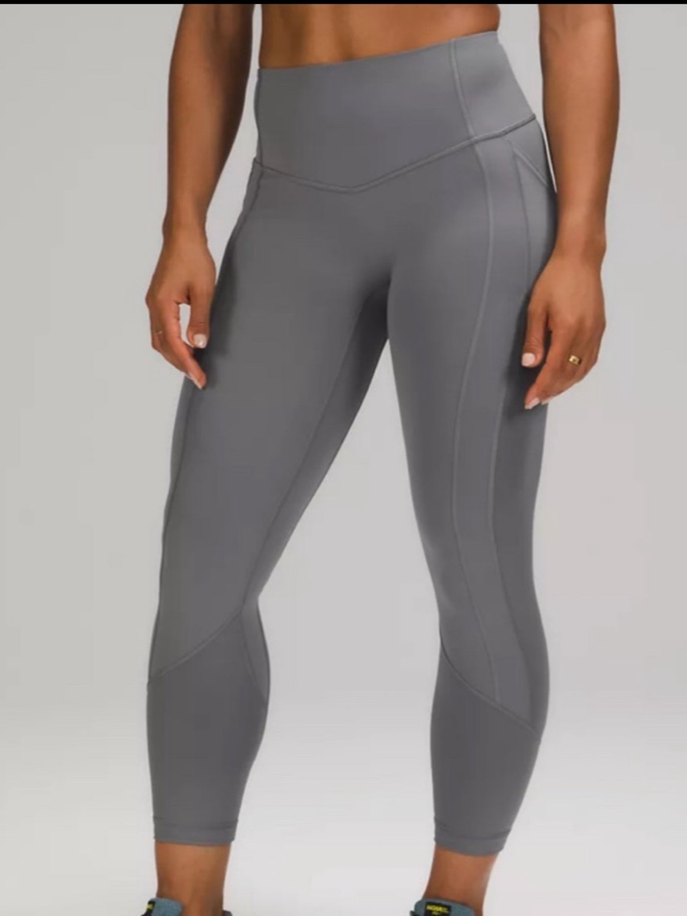 Lululemon All The Right Places Leggings Women’s 6 Dark Grey 23” Side Pocket